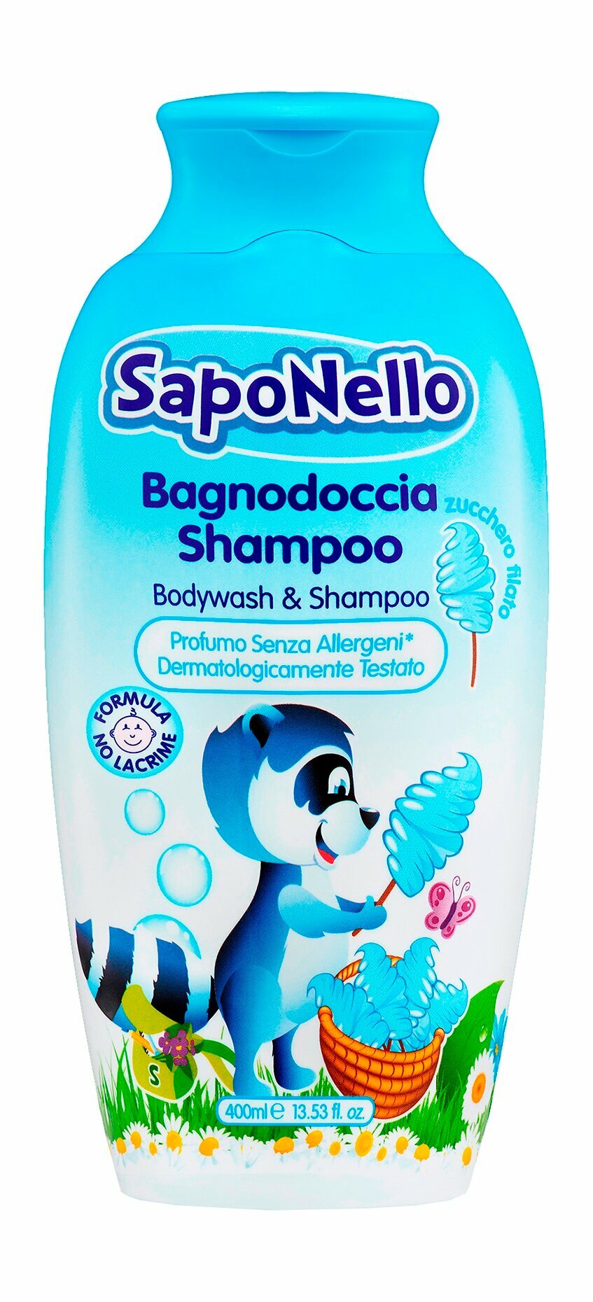 Средство для купания и мытья головы SapoNello Cotton Candy 400 мл