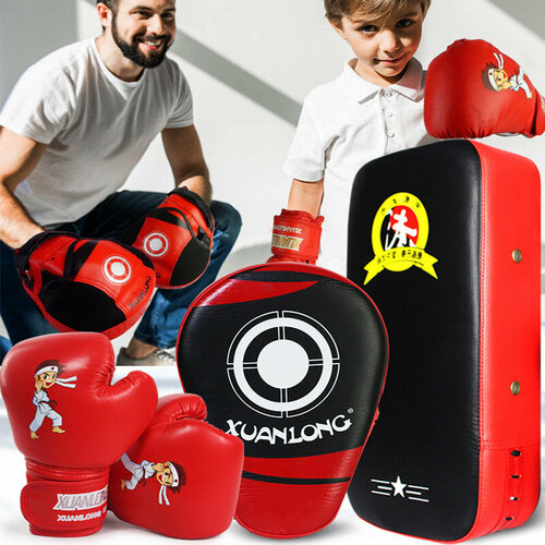 Спортивный детский комплект MyPads для бокса, лапа, боксерские перчатки, макивара для отработки ударов