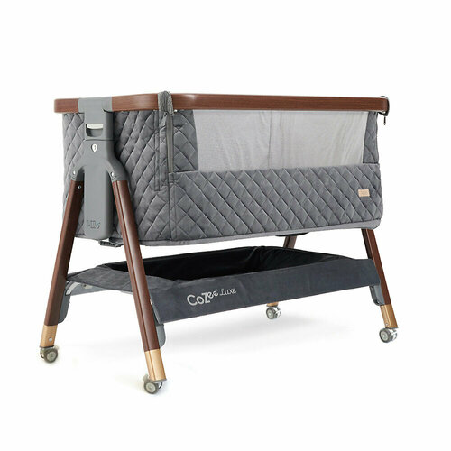 Прикроватная колыбель Tutti Bambini CoZee Luxe, цвет Walnut / Slate