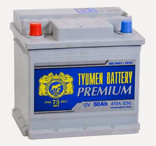Изображение товара Аккумулятор автомобильный TYUMEN BATTERY PREMIUM 50 А/ч 440 А прям. пол. Росс. авто (207x175x190)