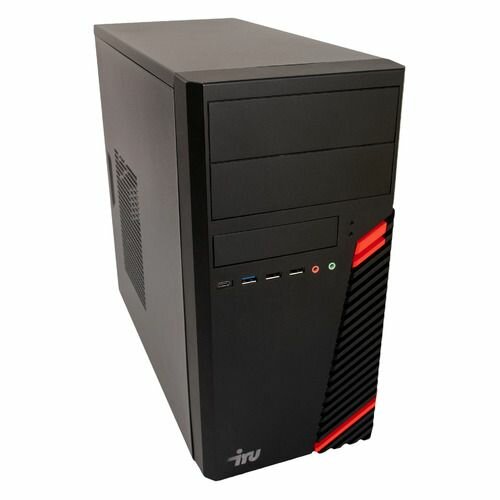 Компьютер iRU Home 310H6SM, Intel Core i3 12100, DDR4 16ГБ, 256ГБ(SSD), Intel UHD Graphics 730, Free DOS, черный [1901009]