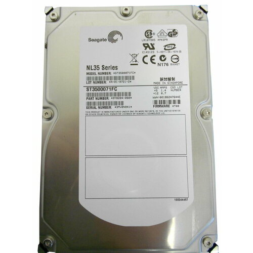 Жесткие диски Seagate Жесткий диск Seagate HP 500Gb FATA 7.2 k 40pin ST3500071FC