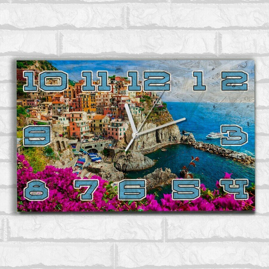 Настенные бесшумные часы ОСП, путешествия Italia - 5290