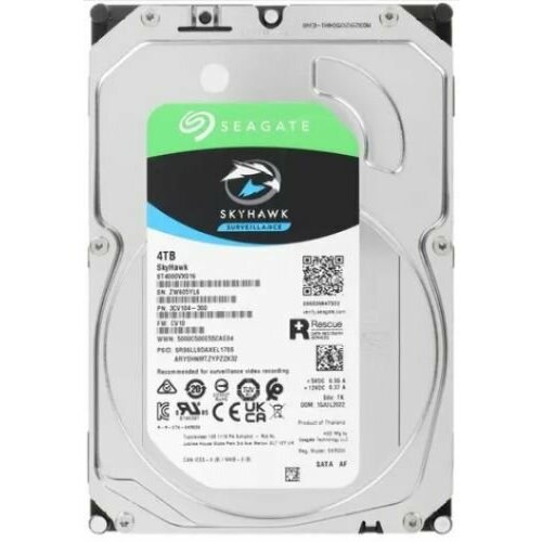 Жесткий диск 4TB SATA 6Gb/s Seagate ST4000VX016 SkyHawk 3.5 5900rpm 256MB жесткий диск hdd seagate skyhawk lite 4тб st4000vx005 sata 3 5900rpm