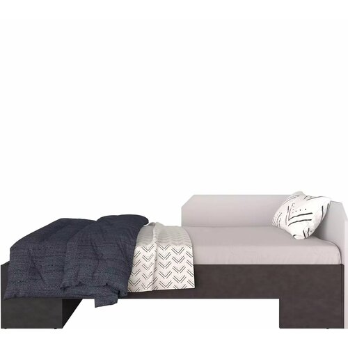 Односпальная кровать коллекции Кристоф матера/ серый