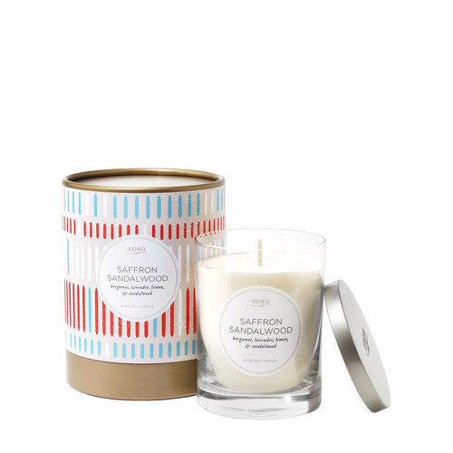 KOBO Свеча SAFFRON SANDALWOOD большая в стекле 312 гр