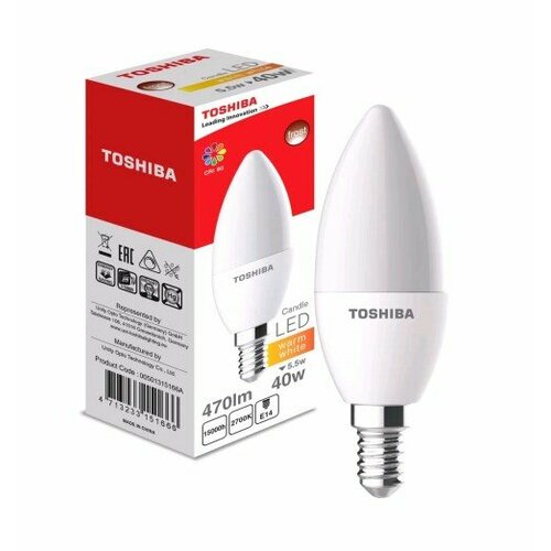 Лампа светодиодная бытовая E27 LED smd C35-5w=40W 4000K 470lm нейтральный белый свет