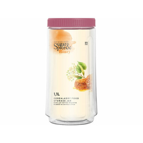 Банка для сыпучих продуктов Sugaramp Spice Honey 11л брусника 382₽