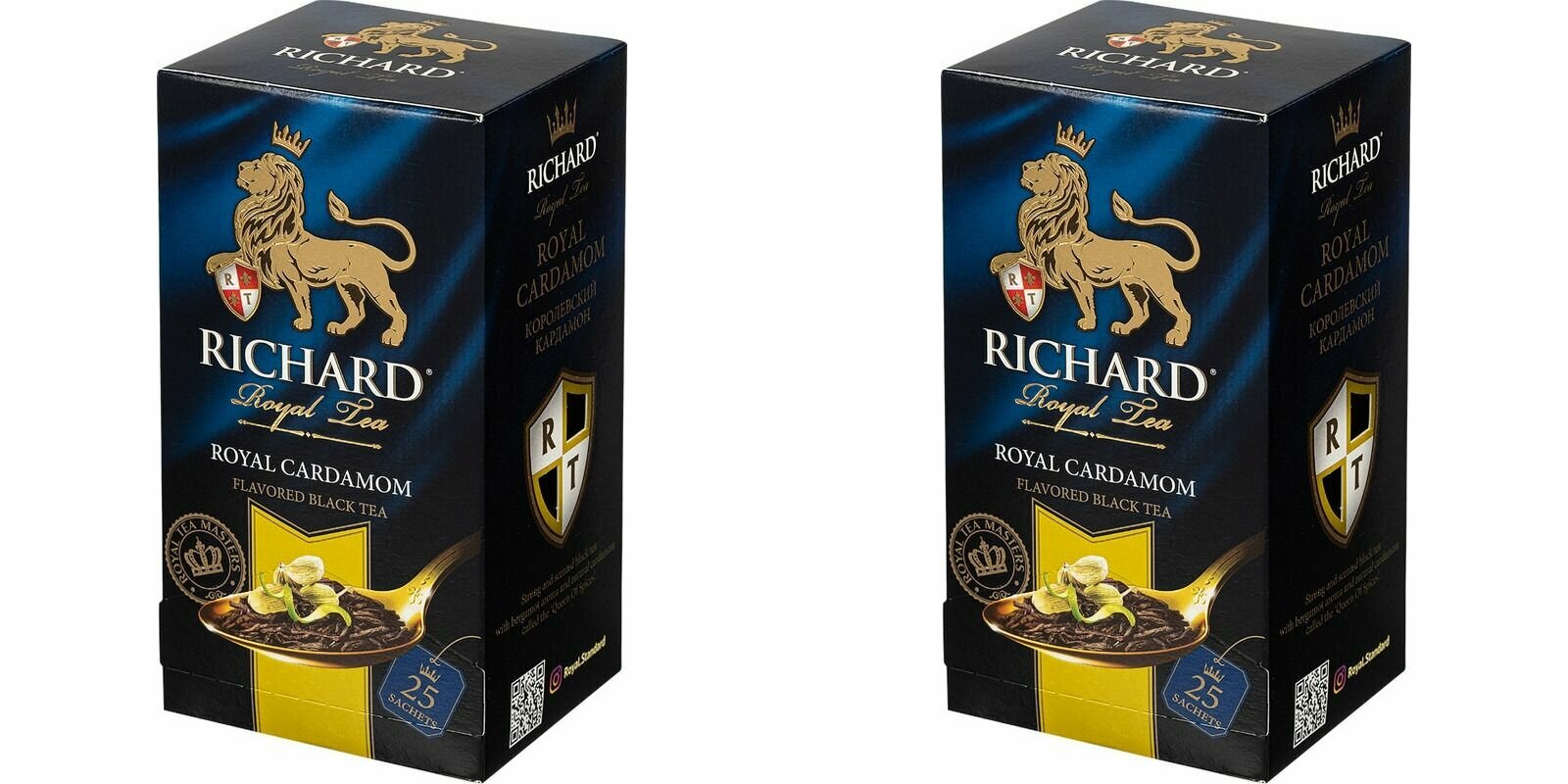 Richard/ Чай в пакетиках Royal Cardamom, зеленый, 25 шт, 2 уп