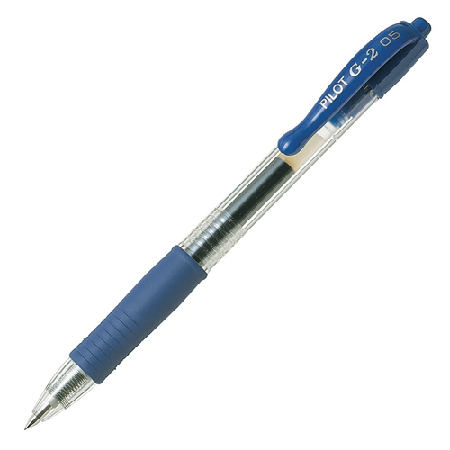 Автоматическая гелевая ручка PILOT G2 [BL-G2-5-L] (синяя, 0.5 мм, 12 штук)