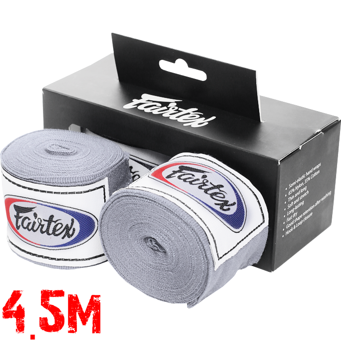 Боксёрские бинты Fairtex Mint Grey 4,5 метра