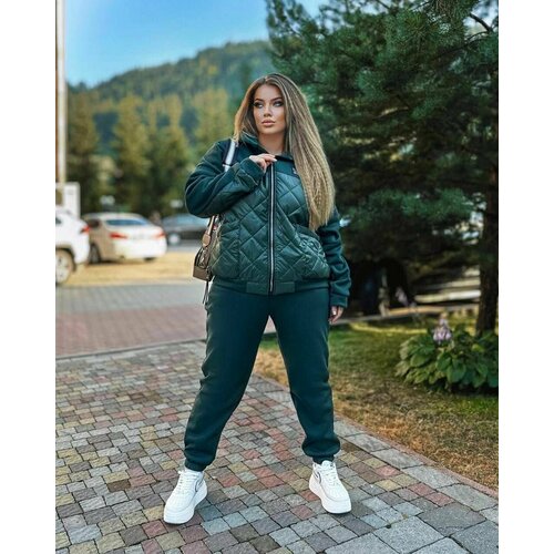 фото Костюм, размер 56, зеленый технобренд