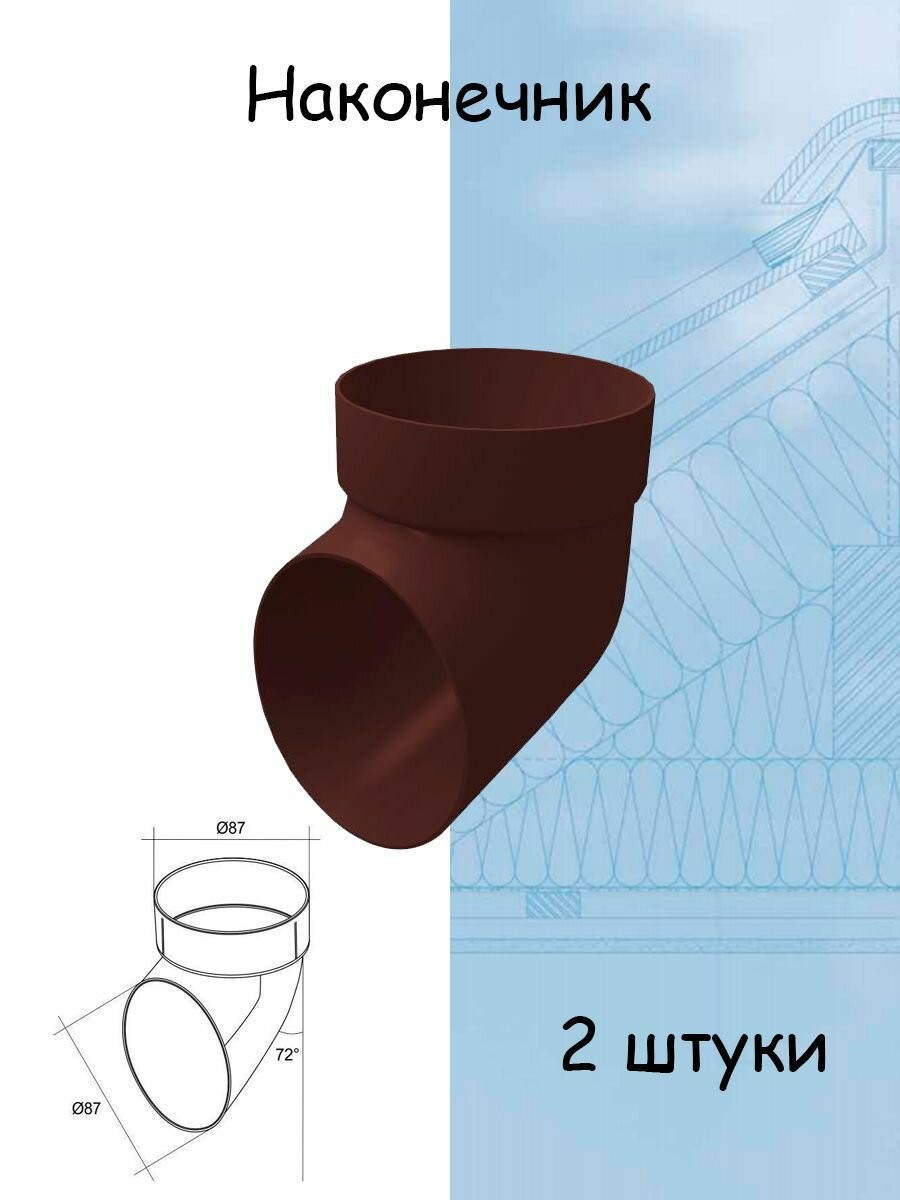 Комплект водосточной системы Grand Line шоколад 12 метров (120мм/90мм) водосток для крыши пластиковый Гранд Лайн коричневый (RAL 8017) - фотография № 11