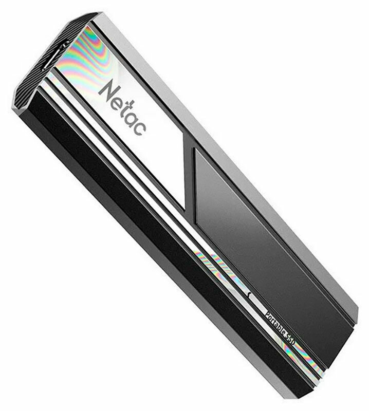 Ssd накопитель Netac ZX10 500GB USB 3.2 Gen 2 Type-C External SSD, R/W up to 1050/950MB/s, with USB C to A cable and 10Gbps USB C to C cable 5Y wty (NT01ZX10-500G-32BK) - фото №4