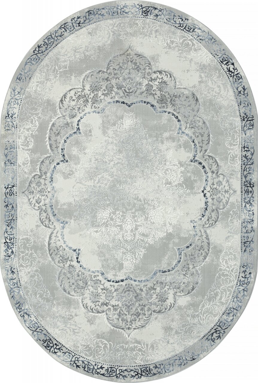 фото Ковер NENSI - Овал Синий, Классический, Ковер на пол, в гостиную, спальню, в ассортименте, Турция, Бельгия, Турция (78 см. на 150 см.)