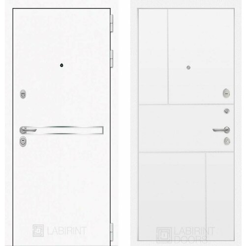 Входная дверь Labirint Лайн WHITE 21 Белый софт 960x2050, открывание левое входная дверь labirint лайн white 13 грей софт 960x2050 открывание левое