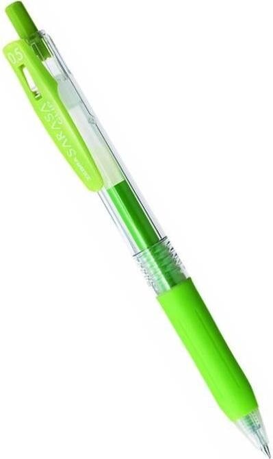 Zebra JJ15-LG Ручка гелевая sarasa clip, light green (0,5 мм) zebra