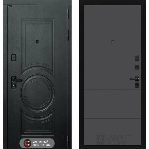 Входная дверь Labirint Grand 13 Графит софт 880x2050, открывание левое входная дверь labirint grand 24 графит софт 880x2050 открывание левое