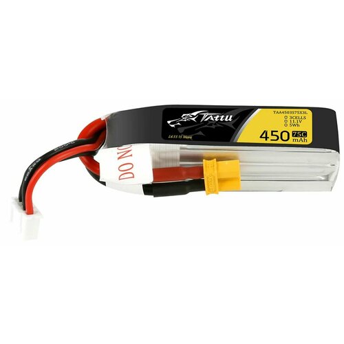 Аккумулятор Tattu 450мАч 3S 75C LiPo Удлинённый XT30