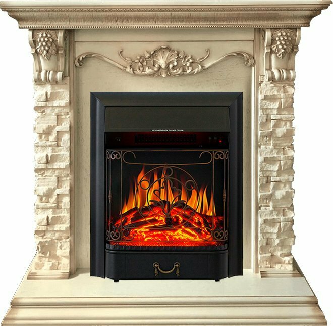 фото Камин Royal Flame Adriana Cлоновая кость с Majestic FX Black