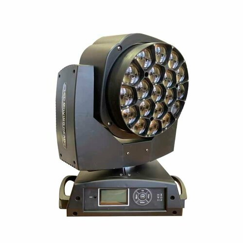 Протон / Россия PL Bee Eye 19 ZOOM (К10) Cветодиодный вращающийся прожектор "голова", 19x15W LED, Zoom 4°-60°