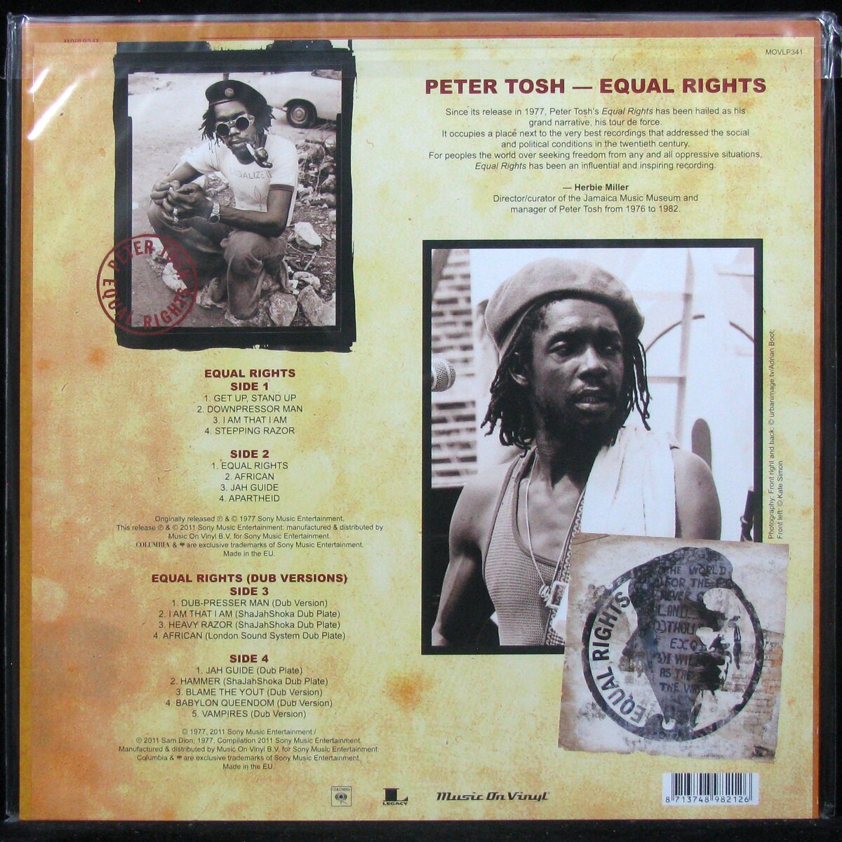 Виниловая пластинка Music On Vinyl Peter Tosh – Equal Rights (2LP)