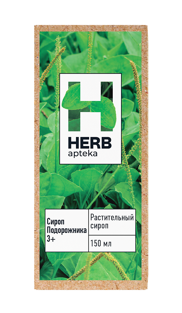 фото Herb Сироп подорожника для взрослых и детей 3+, 150 мл 1 шт