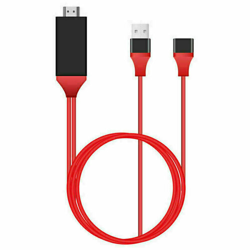 Адаптер-переходник для iPhone Lightning Type-C MicroUSB to HDTV Cable адаптер fiio jadeaudio ka1 type c lightning на 3 5 мм es9281ac pro mqa dac dsd256 кабель адаптер hi fi для android ios mac win10