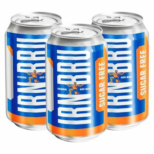 Газированный напиток IRN-BRU Sugar Free (без сахара) (Великобритания), 330 мл (3 шт)