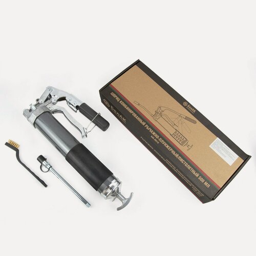 Изображение товара Шприц рычажно-плунжерный 500мл смазочный комбинированный пистолетного типа