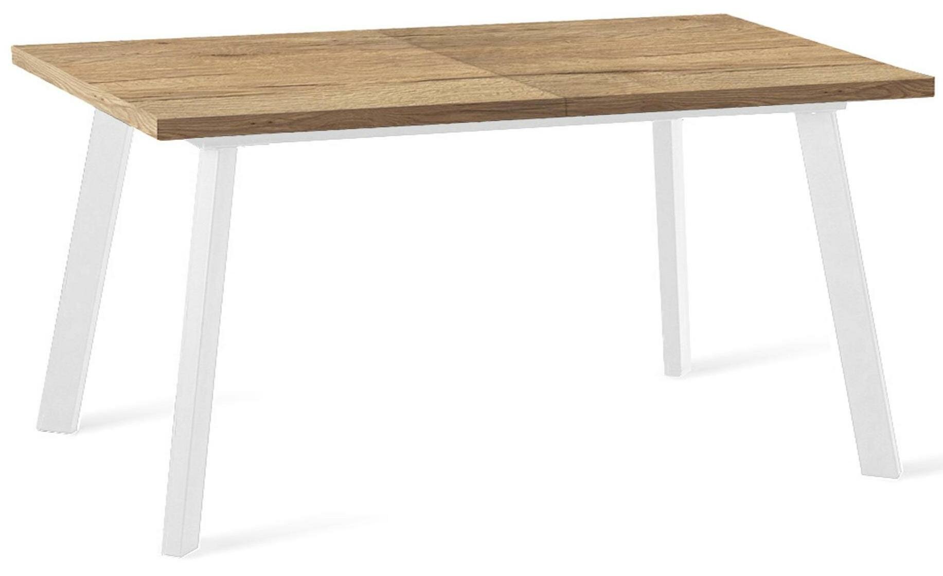 фото Стол DikLine HB140 Дуб Галифакс натуральный/ опоры белые