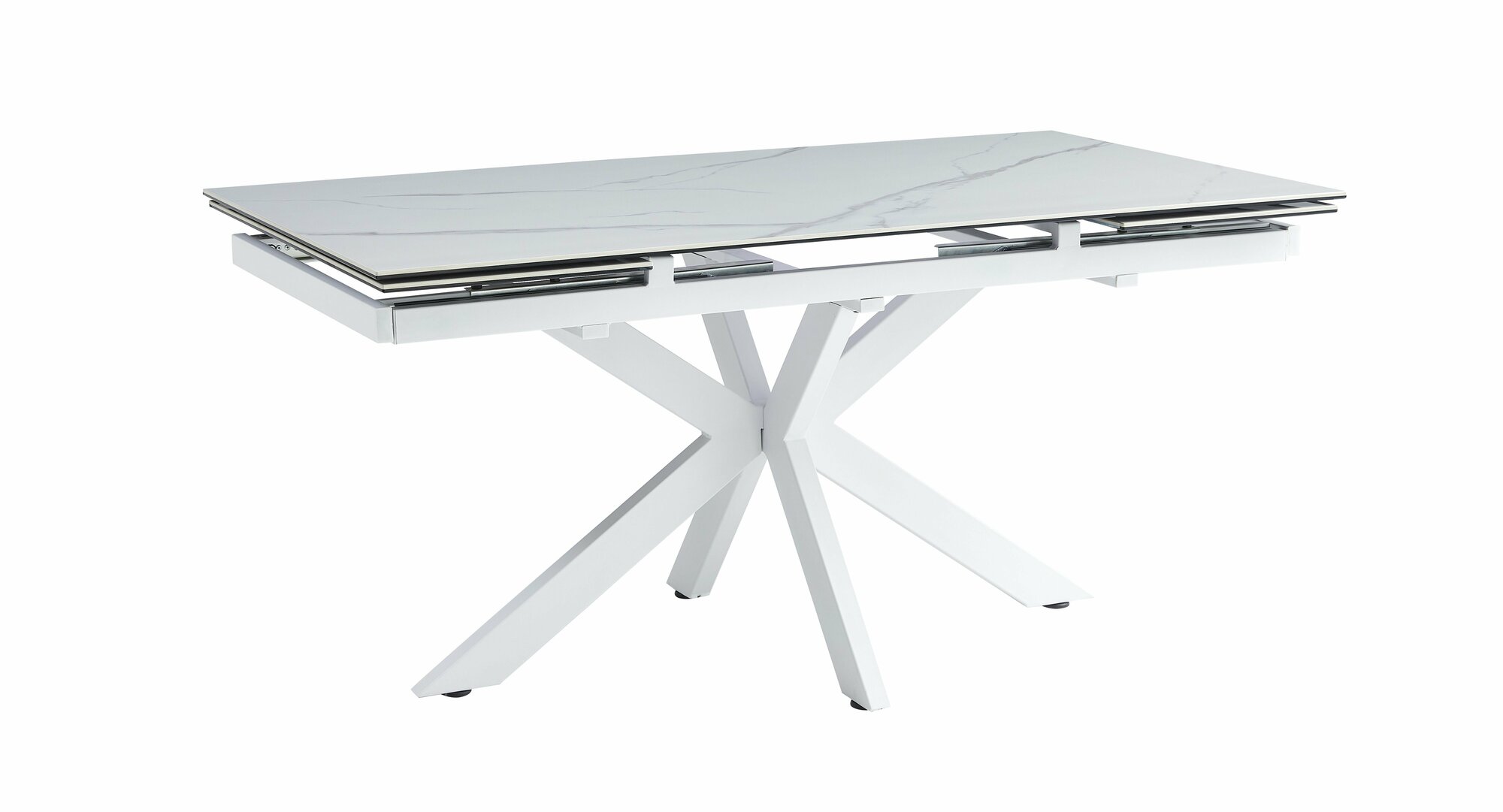 фото Стол обеденный La-Alta DT777 160/240*90*76 Белый/керамика (глянцевый)