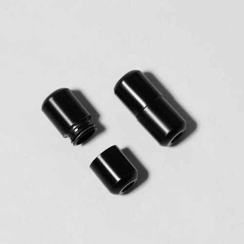 Фиксатор для шнурков, пара, d = 8 мм, 1.8 см, цвет чёрный