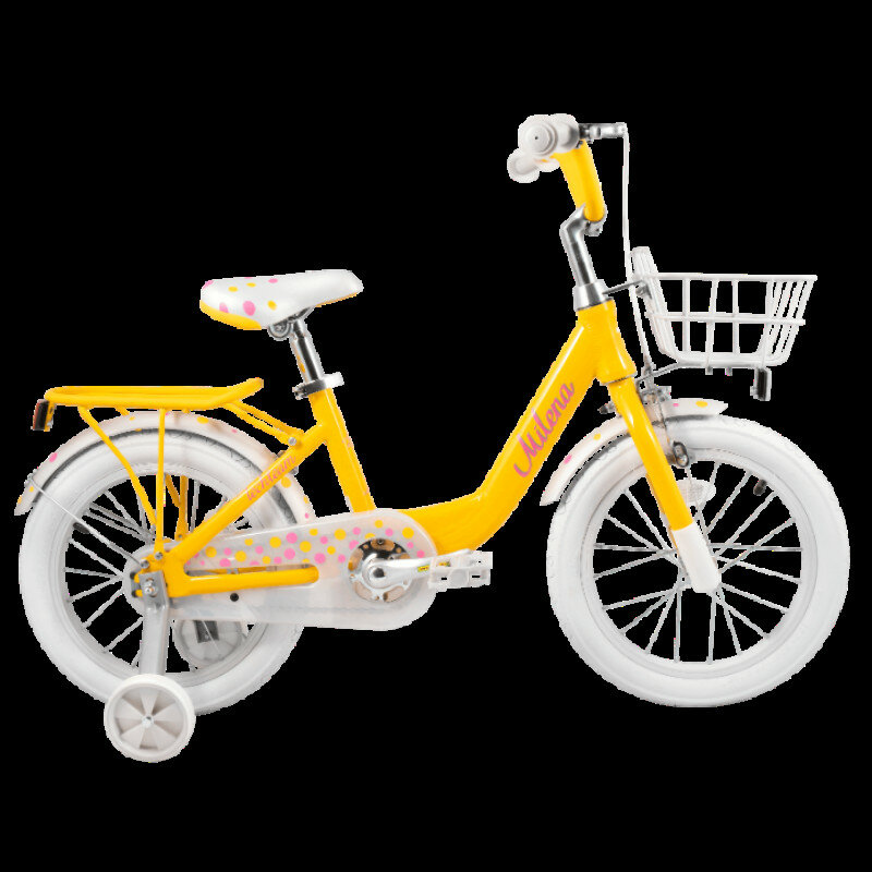 Детский велосипед TechTeam Milena 16 (2021), желтый