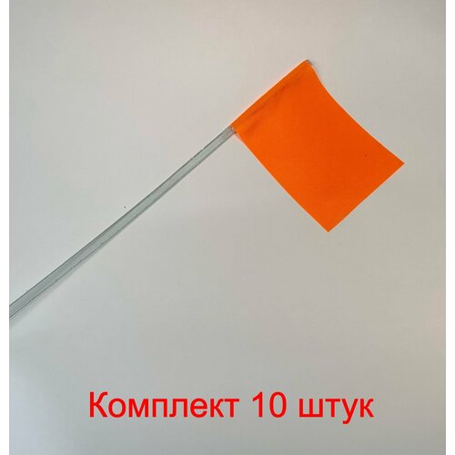 фото Флажок для жерлицы металлический, 10 штук три кита
