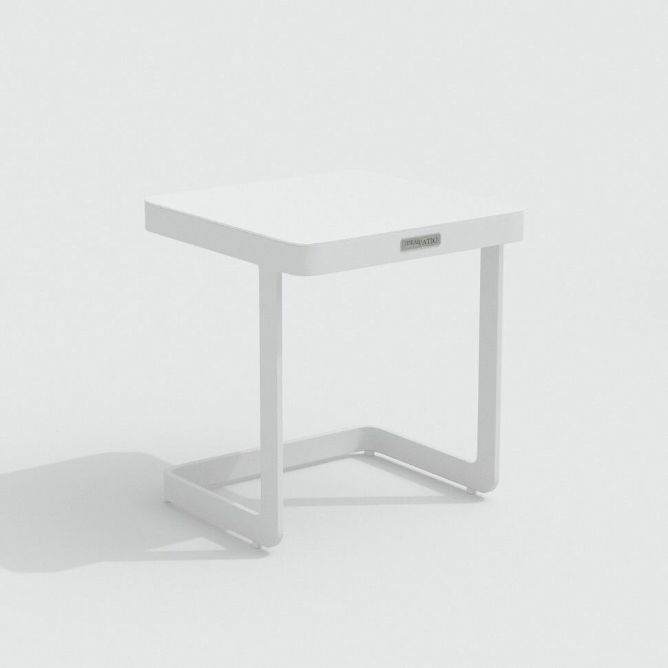 фото Столик Ideal Patio DALANO Белый/Белое Глянцевое Стекло