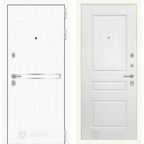 Входная дверь Labirint Лайн WHITE 03 Белый софт 880x2050, открывание левое входная дверь labirint лайн white 22 белый софт 880x2050 открывание левое