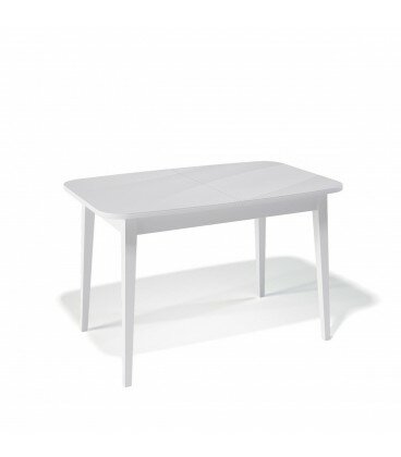 фото Стол KENNER 1200M белый/стекло белое глянец