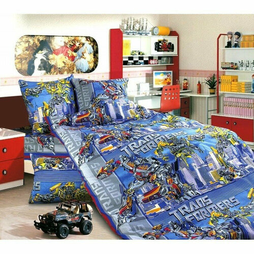 Наволочки 50х70 бязь 2 шт на клапане Трансформеры 578₽