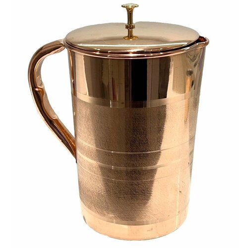 Медный кувшин с крышкой для настаивания медной воды 2-2,5 л Ручная работа