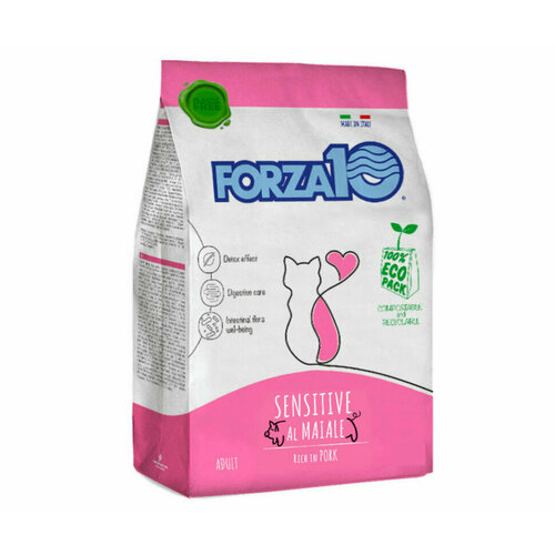 Forza10 Cat Maintenance Sensitive Maiale сухой корм для взрослых кошек с чувствительным пищеварением со свининой - 350 г