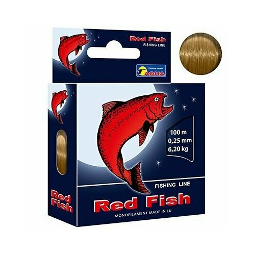 Монофильная леска для рыбалки Red Fish 0,25mm 100m ( 1 штука )