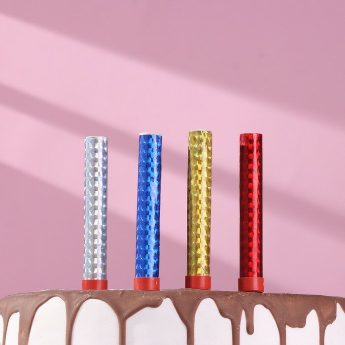 фото Свечи-фонтаны "Чудный фонтанчик", 10 см, 30 сек, 4 штуки