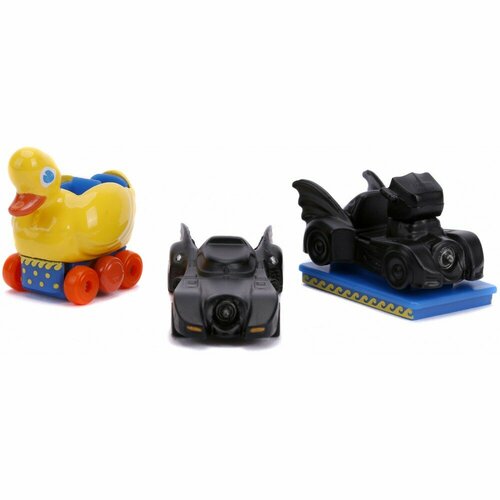 игровой набор jada toys hollywood rides lilo Набор моделей автомобилей Jada Toys Batman Returns - Nano Hollywood Rides - Batmobile / The Penguin Duck / The Penguin Ride (1:65) 31616