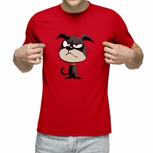 Футболка Us Basic, размер 2XL, красный мужская футболка собака мультяшная m серый меланж