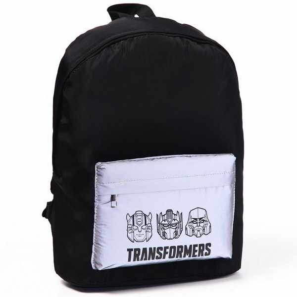 Рюкзак со светоотражающим карманом, 30 см x 15 см x 40 см "Робот", Трансформеры