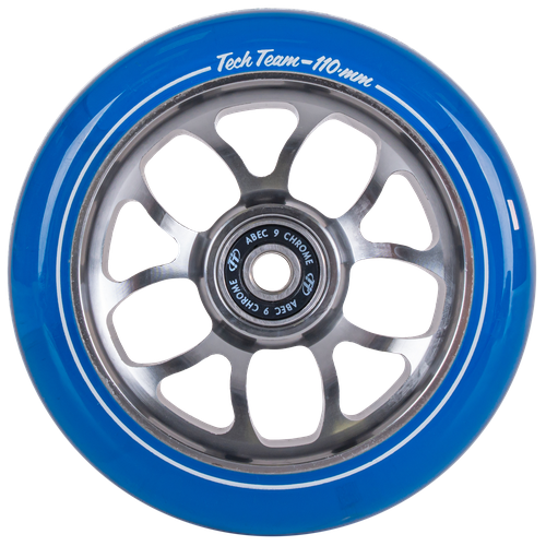 фото Колесо для трюкового самоката techteam x-treme 110*24мм 5y, transparent blue
