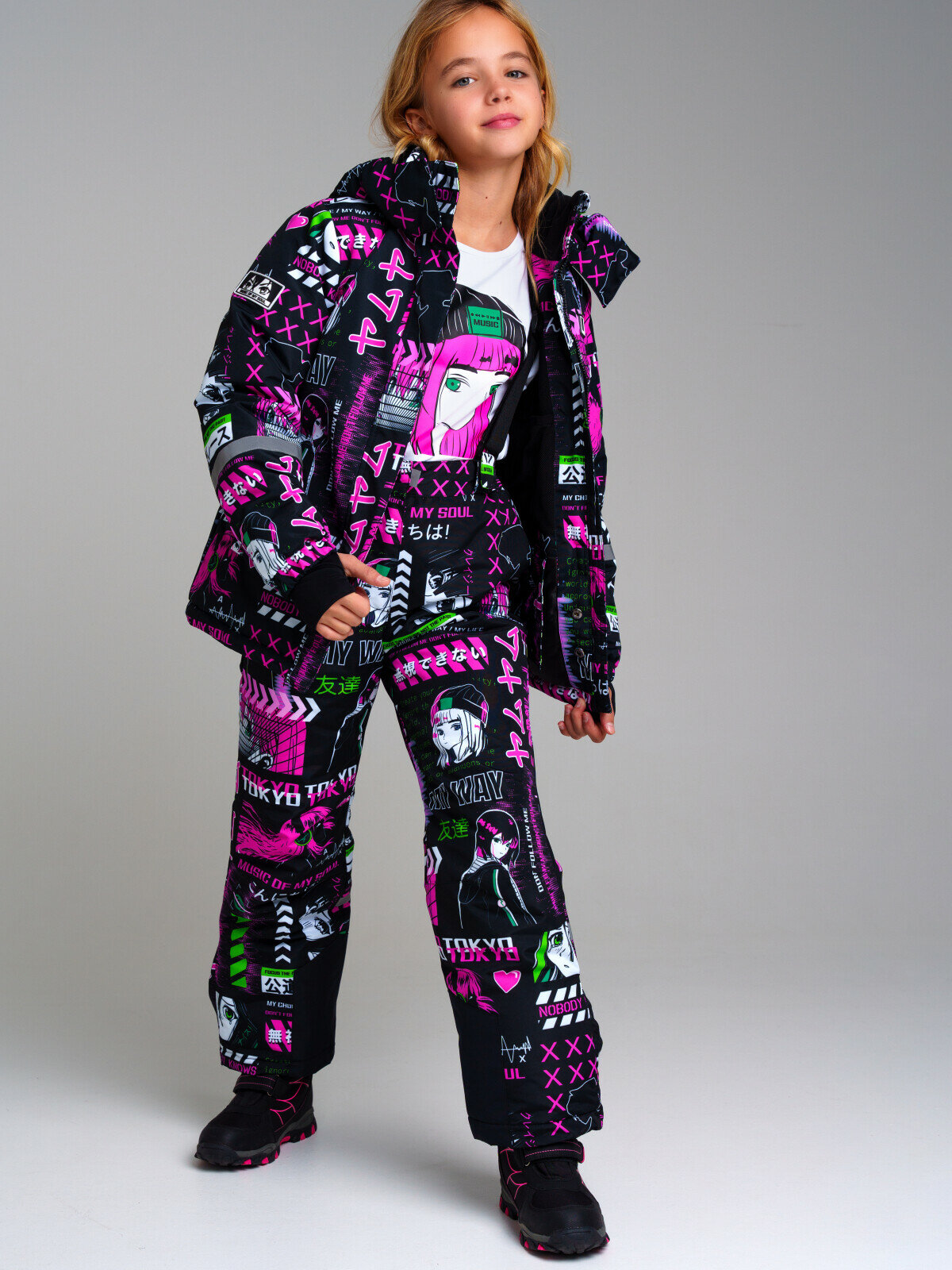 Комплект верхней одежды playToday размер 152  черный