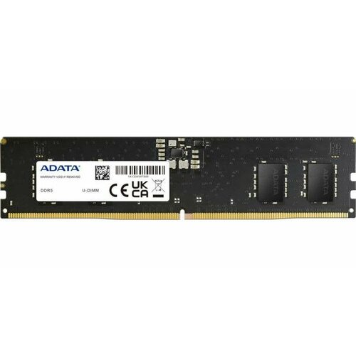 Оперативная память для компьютера 8Gb (1x8Gb) PC5-38400 4800MHz DDR5 UDIMM Unbuffered CL40 A-Data AD5U48008G-S