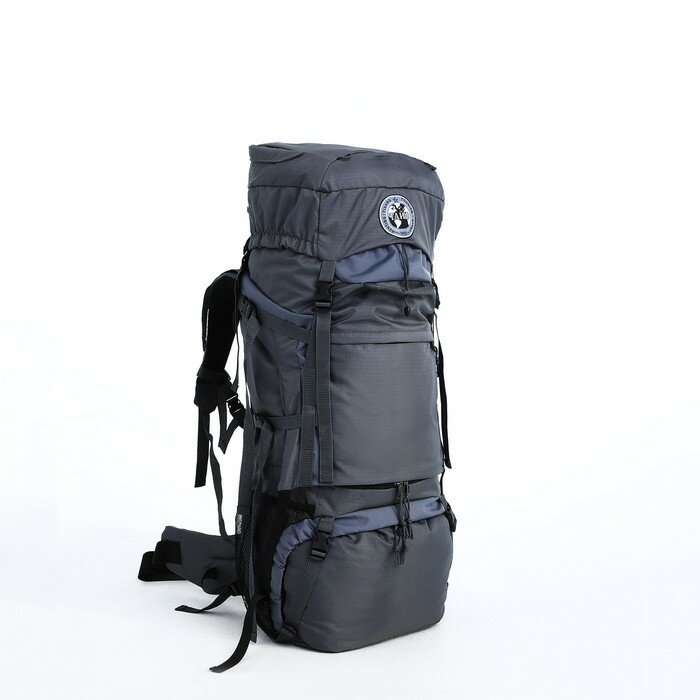 Рюкзак туристический, 80 л, отдел на шнурке, 2 наружных кармана, цвет серый Taif 10082892 .